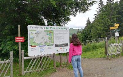 Nouveau panneau de randonnée au départ de Cap Guéry